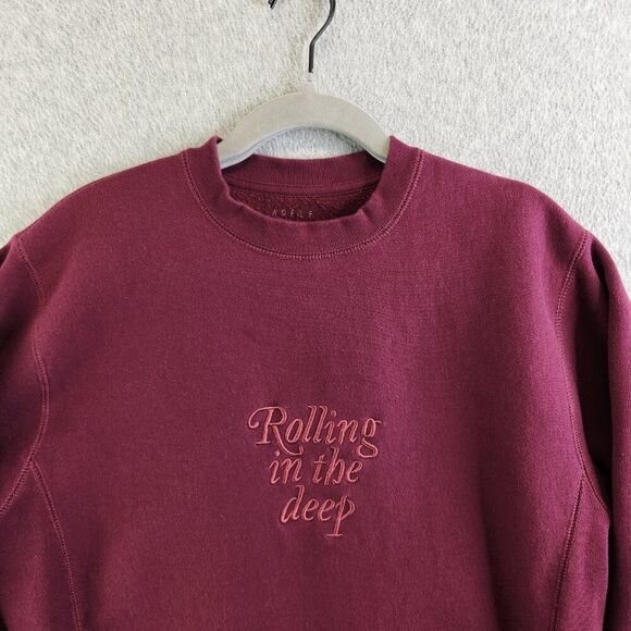 Adele Sweatshirt Womens M Purple Rolling In The Deep Fleece Heavyweight Pullover - Picture 2 of 13